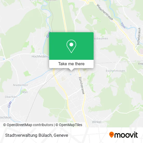 Stadtverwaltung Bülach map