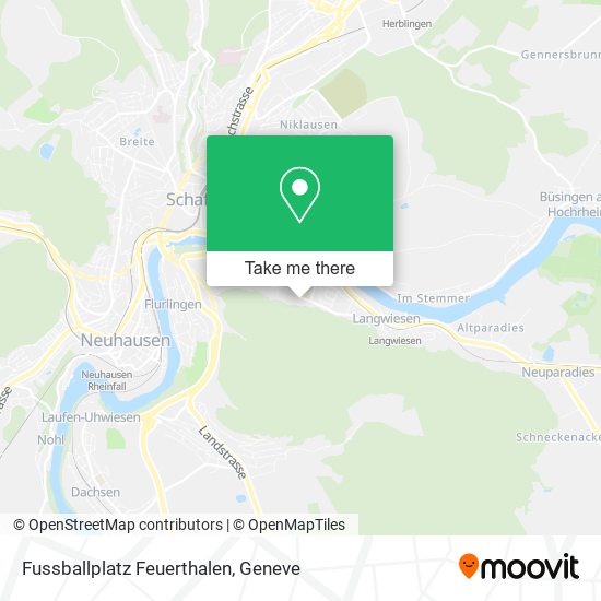 Fussballplatz Feuerthalen map