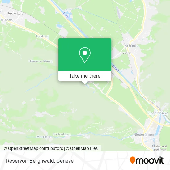 Reservoir Bergliwald map
