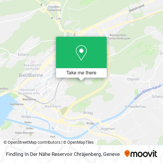 Findling In Der Nähe Reservoir Chräjenberg map