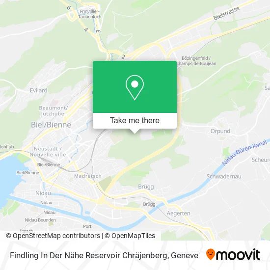 Findling In Der Nähe Reservoir Chräjenberg map