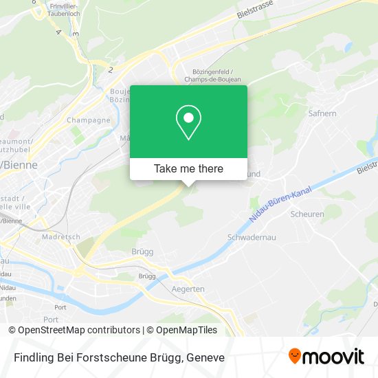Findling Bei Forstscheune Brügg map