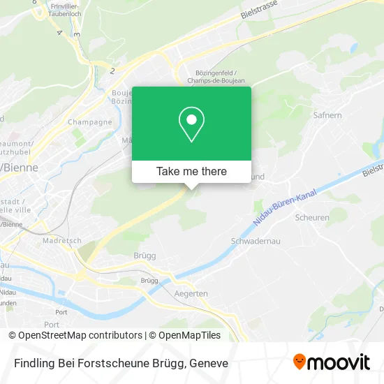 Findling Bei Forstscheune Brügg map