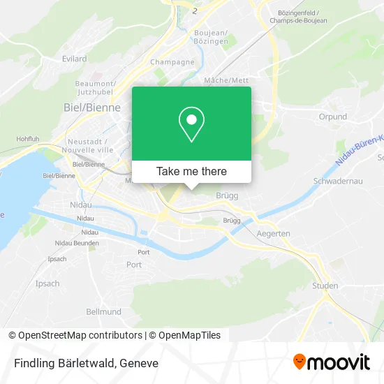 Findling Bärletwald map