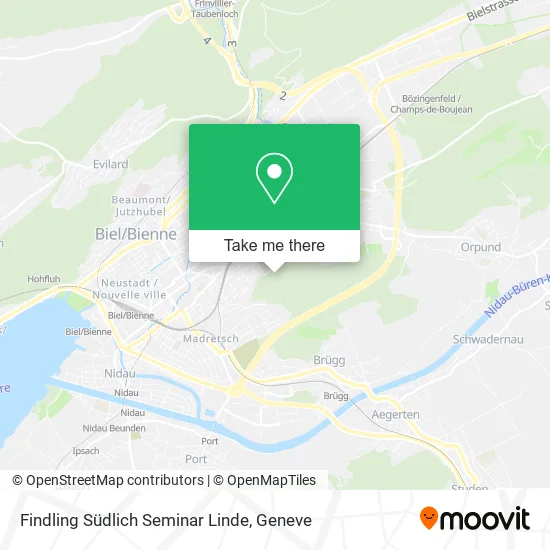 Findling Südlich Seminar Linde map