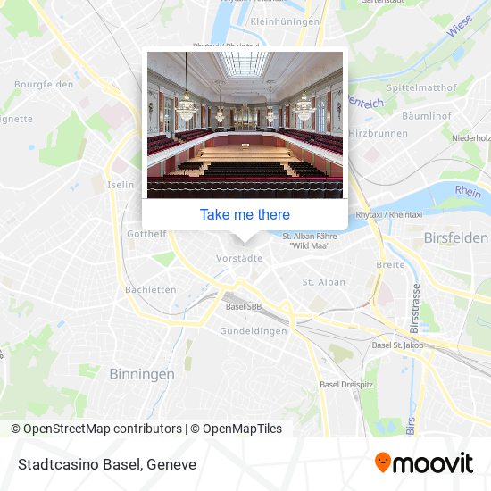 Stadtcasino Basel map