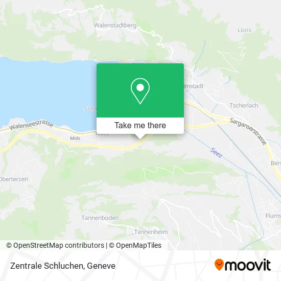 Zentrale Schluchen map