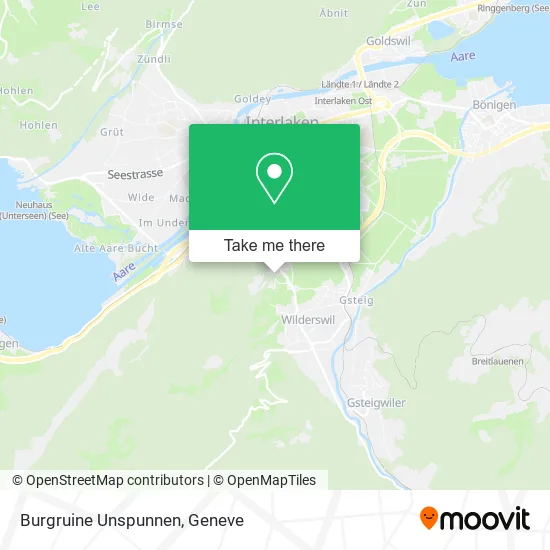 Burgruine Unspunnen map