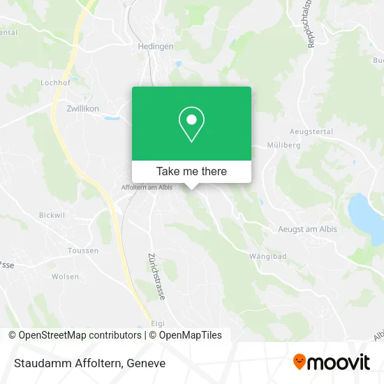 Staudamm Affoltern map