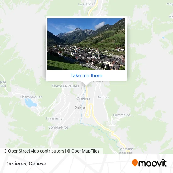 Orsières map