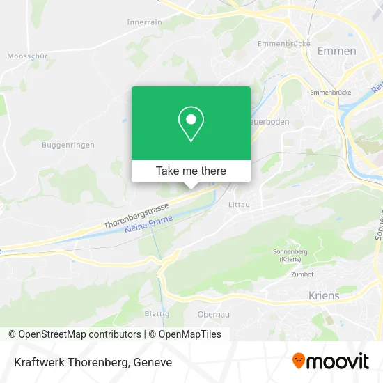 Kraftwerk Thorenberg map