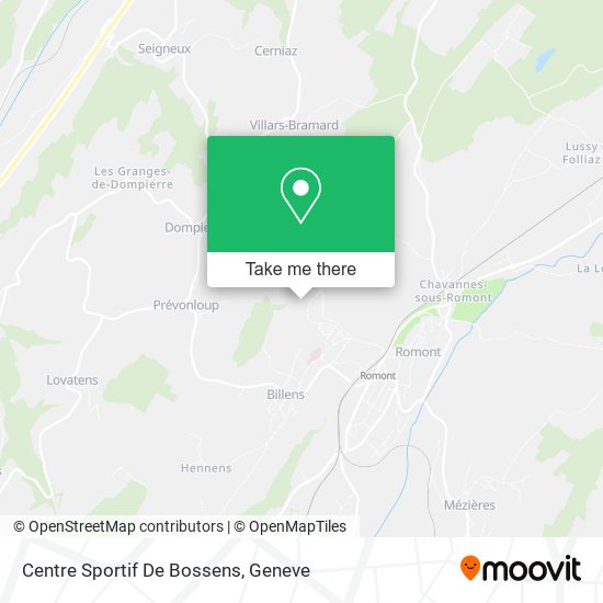 Centre Sportif De Bossens map