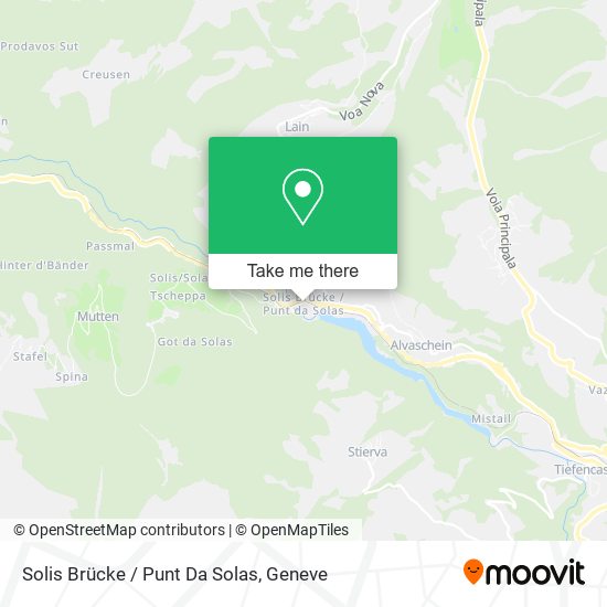 Solis Brücke / Punt Da Solas map