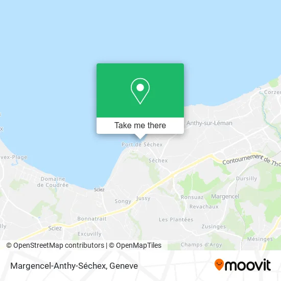 Margencel-Anthy-Séchex map