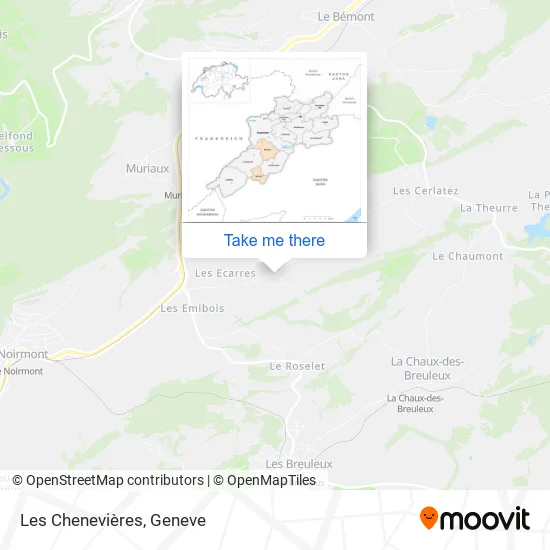 Les Chenevières map