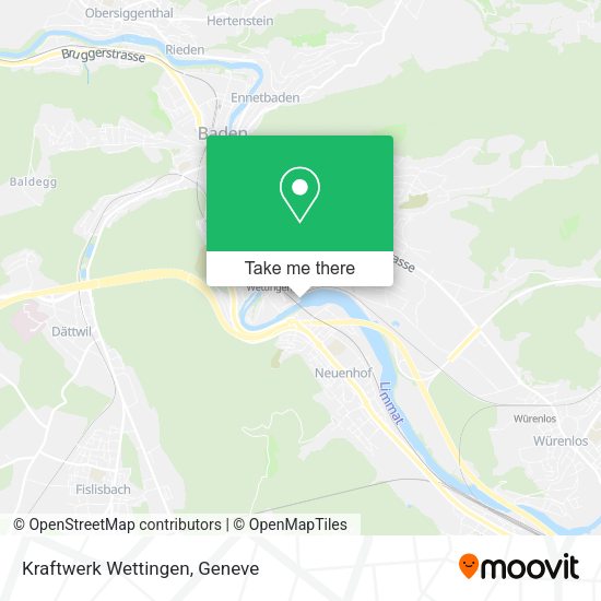 Kraftwerk Wettingen map