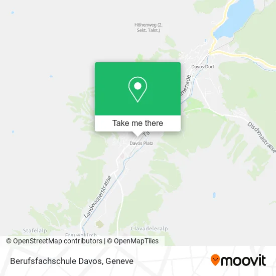 Berufsfachschule Davos map