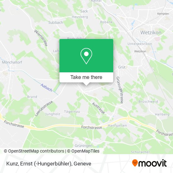 Kunz, Ernst (-Hungerbühler) map