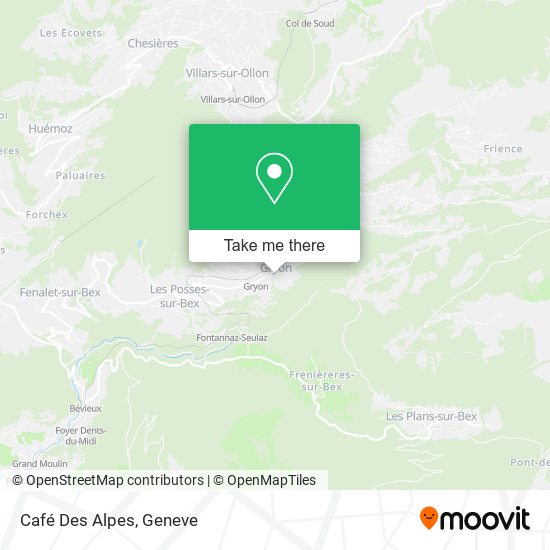 Café Des Alpes map