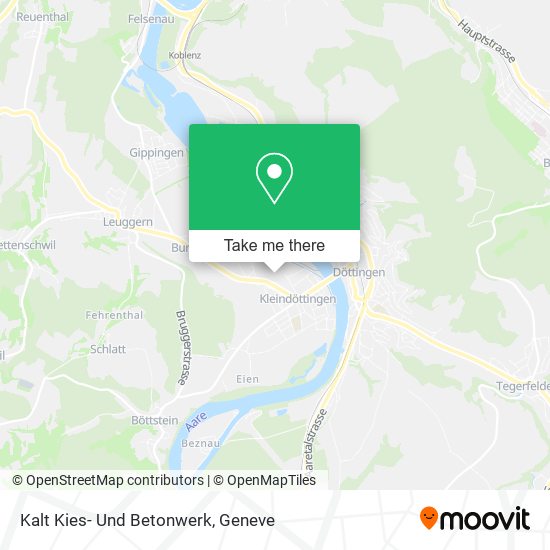 Kalt Kies- Und Betonwerk map