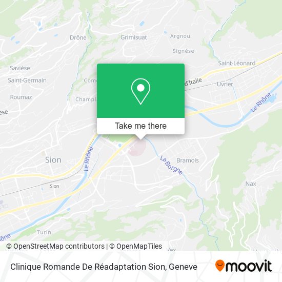 Clinique Romande De Réadaptation Sion map