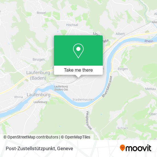 Post-Zustellstützpunkt map