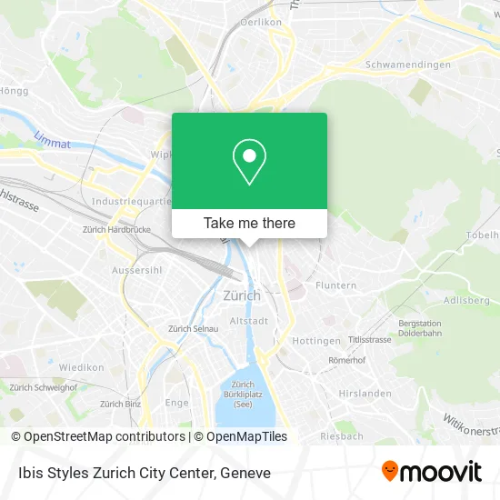 Ibis Styles Zurich City Center map