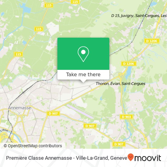 Première Classe Annemasse - Ville-La-Grand map