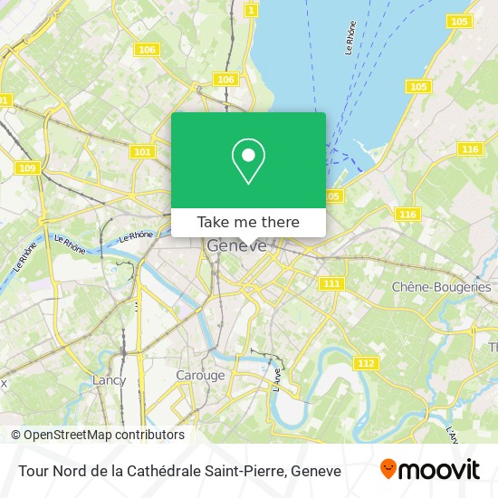 Tour Nord de la Cathédrale Saint-Pierre Karte