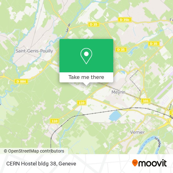 CERN Hostel bldg 38 Karte