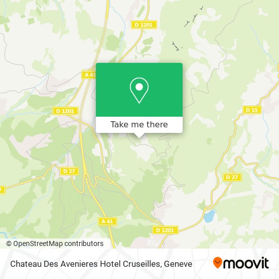 Chateau Des Avenieres Hotel Cruseilles map