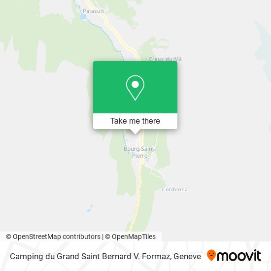 Camping du Grand Saint Bernard V. Formaz map