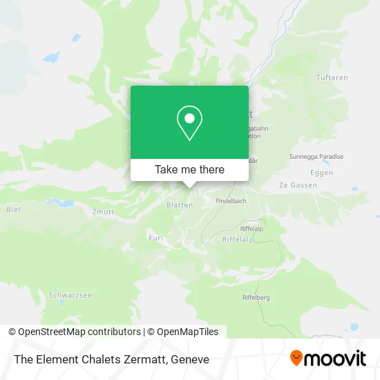 The Element Chalets Zermatt map