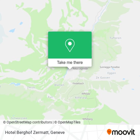 Hotel Berghof Zermatt map