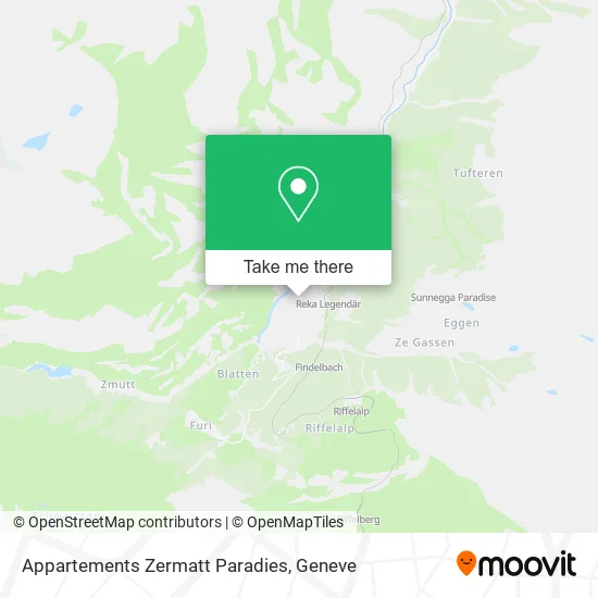 Appartements Zermatt Paradies map