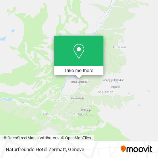 Naturfreunde Hotel Zermatt map