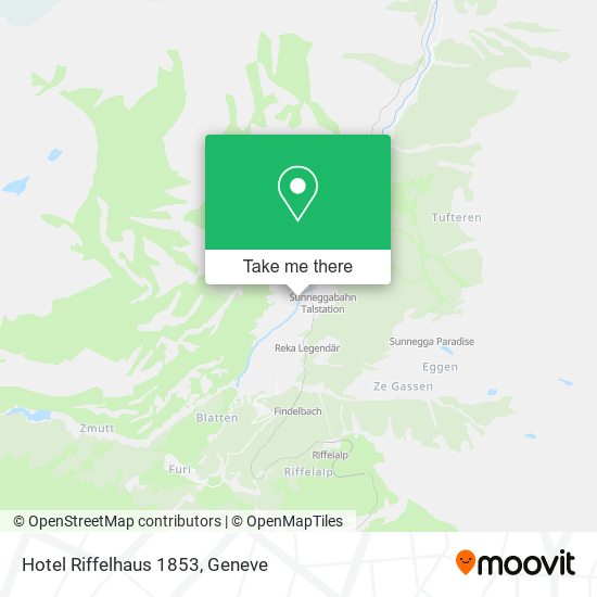 Hotel Riffelhaus 1853 map