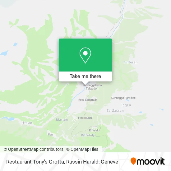 Restaurant Tony's Grotta, Russin Harald map