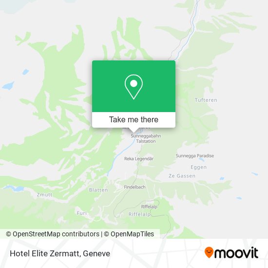 Hotel Elite Zermatt map