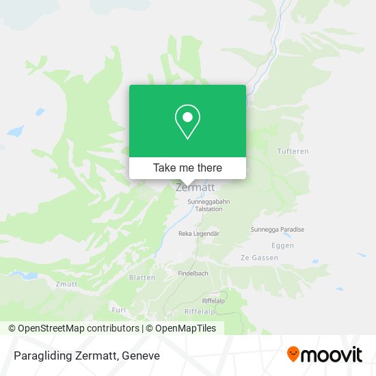 Paragliding Zermatt map