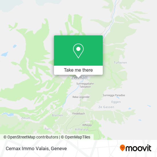 Cemax Immo Valais map