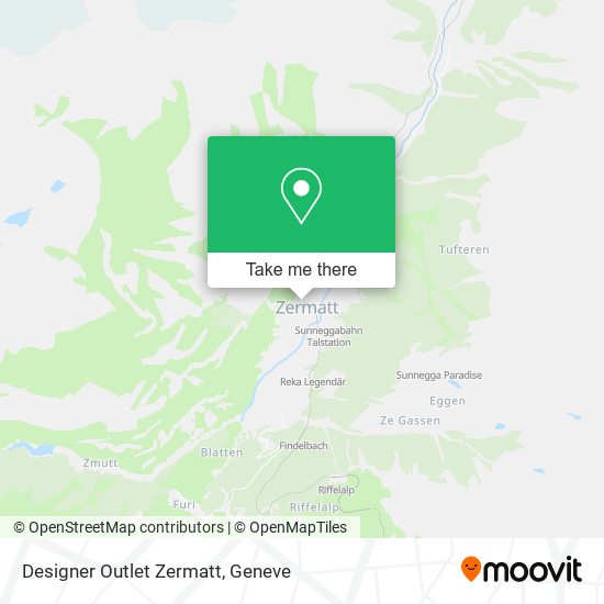 Designer Outlet Zermatt map