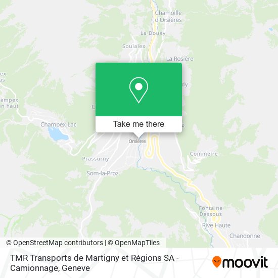 TMR Transports de Martigny et Régions SA - Camionnage map