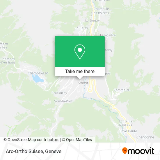 Arc-Ortho Suisse map