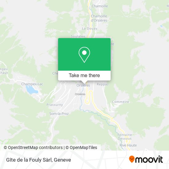 Gîte de la Fouly Sàrl map