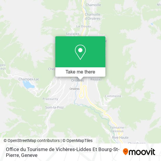 Office du Tourisme de Vichères-Liddes Et Bourg-St-Pierre plan