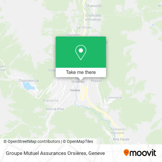 Groupe Mutuel Assurances Orsières map