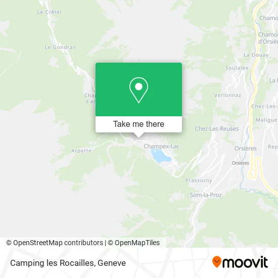 Camping les Rocailles map