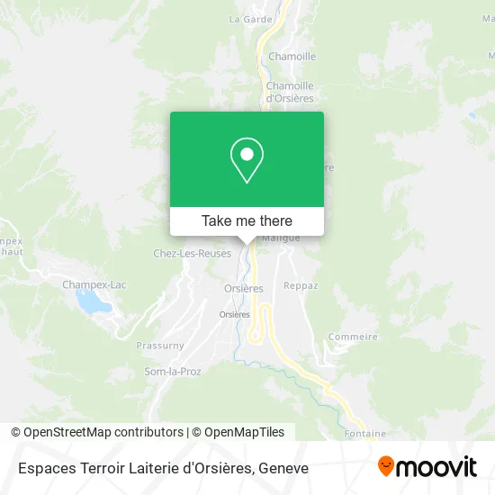 Espaces Terroir Laiterie d'Orsières map