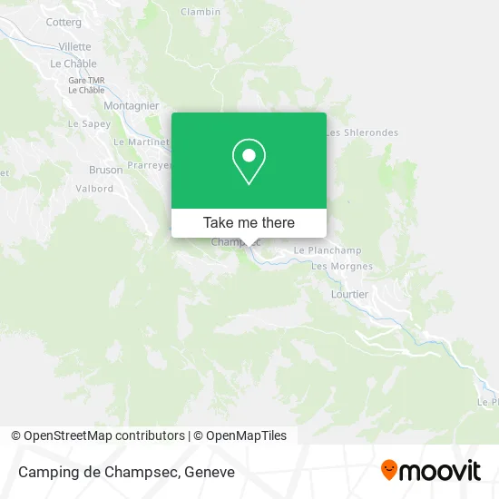 Camping de Champsec map